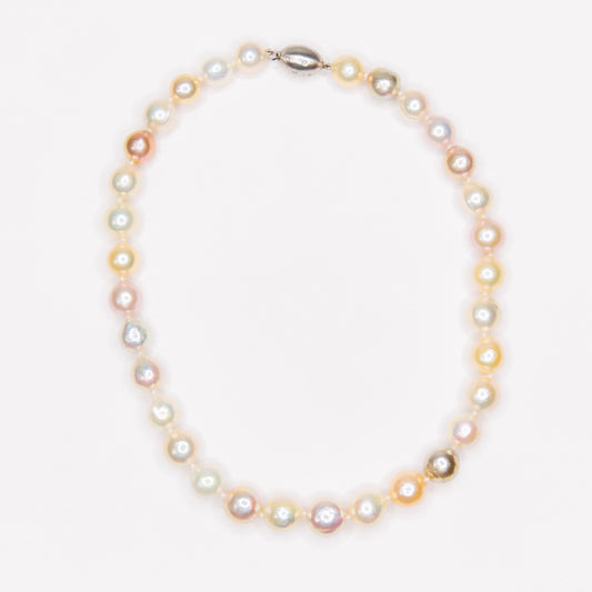 Cultured Freshwater Multi-Color Baroque Pearl Choker