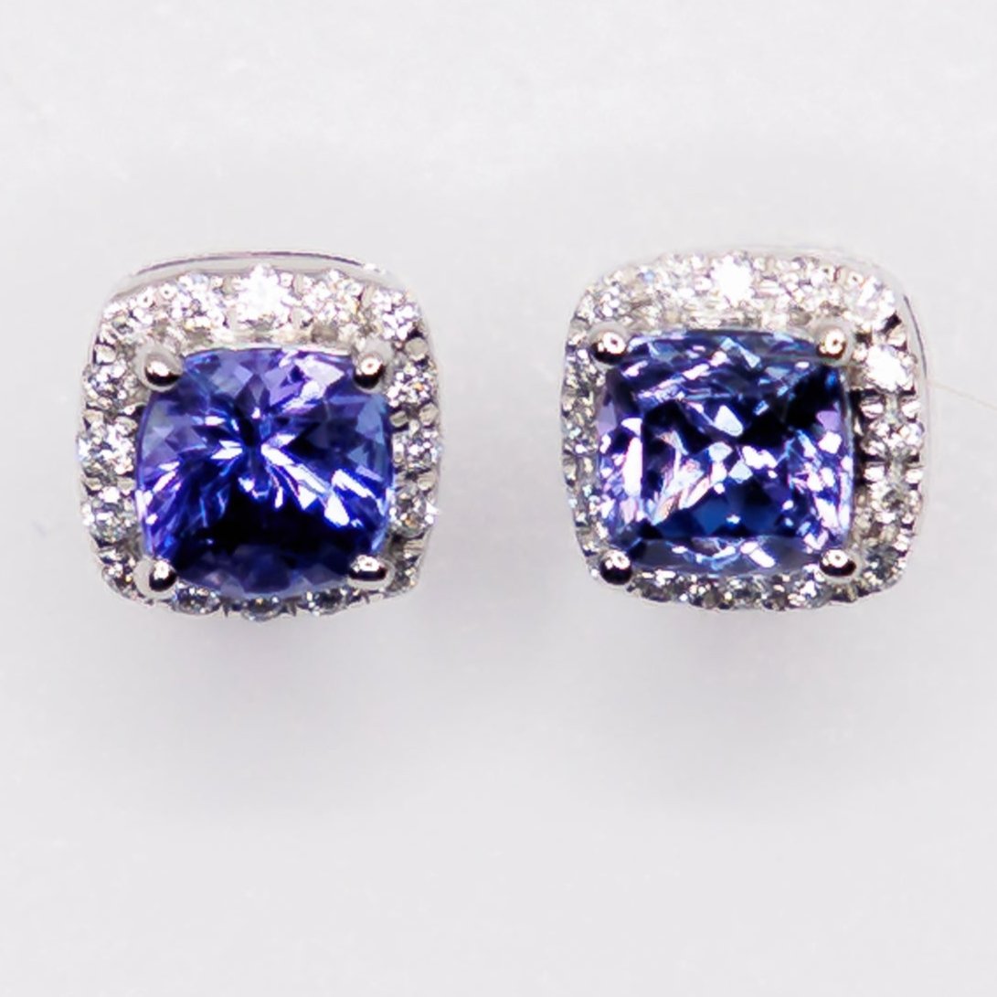 Tanzanite and Diamond Earrings