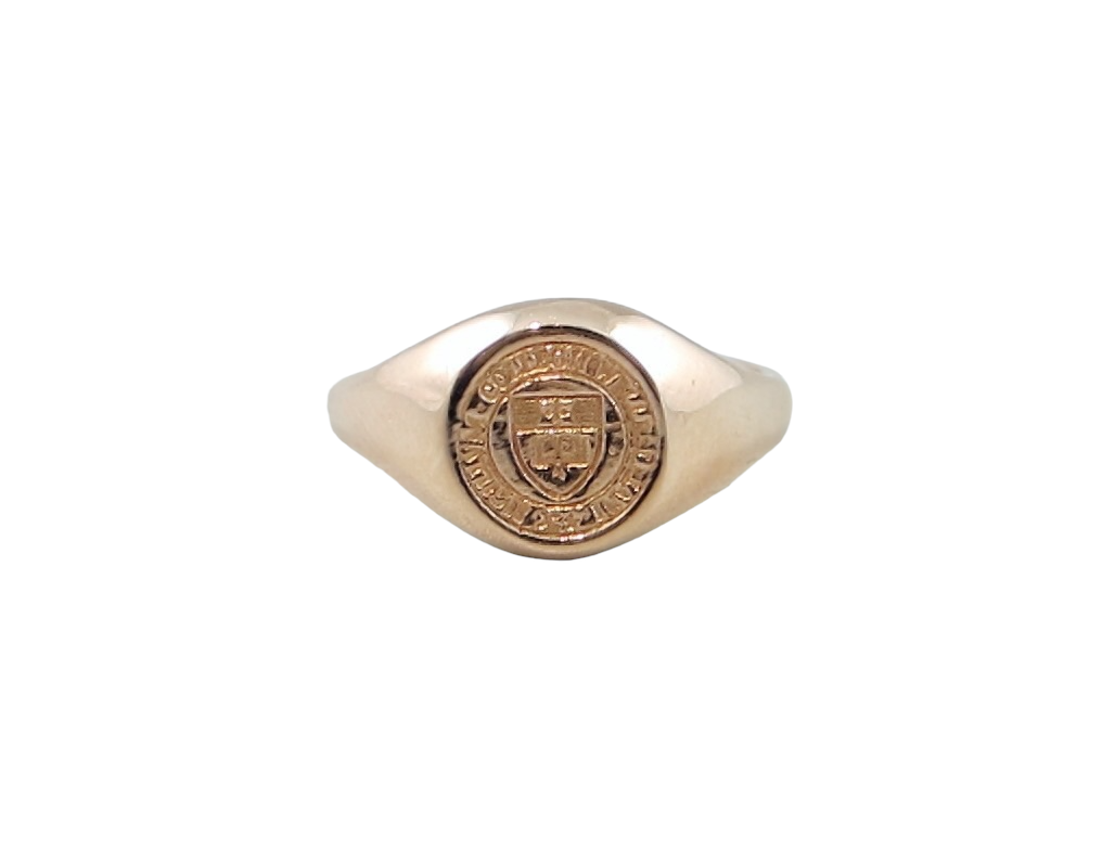 14K Gold Wellesley College Class Ring - Small Face